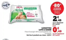 Hyper U LOVE & GREEN Lingettes offre