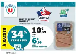 Hyper U Filet de poulet filiere u offre