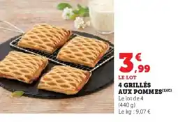 Hyper U 4 grillés aux pommes offre