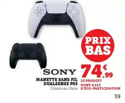 Hyper U SONY Manette sans fil le produit dualsense ps5 offre