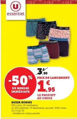 Hyper U Boxer homme offre