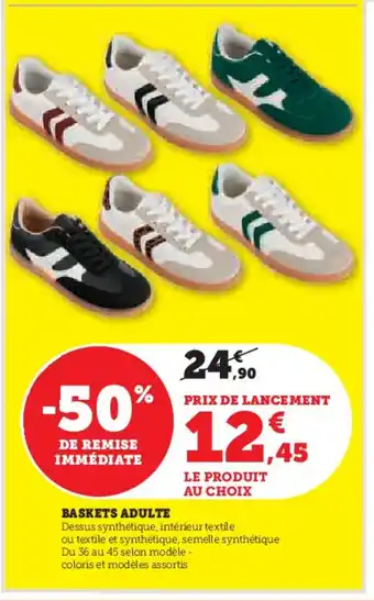 Hyper U Baskets adulte offre