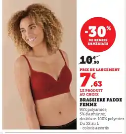 Hyper U Brassiere padde femme offre
