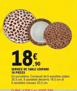 E.Leclerc Service de table léopard offre