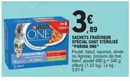 E.Leclerc PURINA ONE Sachets fraîcheur spécial chat stérilisé offre