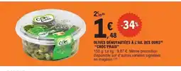 E.Leclerc CROC'FRAIS Olives dénoyautées à l'ail des ours offre