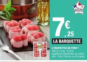E.Leclerc 6 paupiettes de porc offre