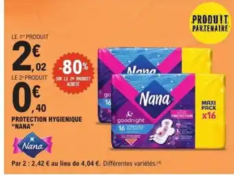 E.Leclerc NANA Protection hygienique offre