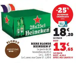 Hyper U HEINEKEN 5° Biere blonde offre