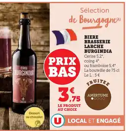 Hyper U LARCHE BURGINDIA Biere brasserie offre