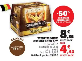 Hyper U GRIMBERGEN 6,7° Biere blonde offre
