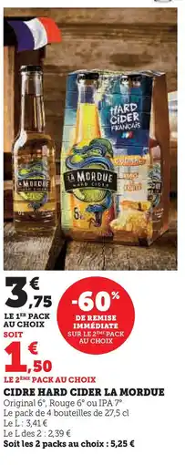 Hyper U LA MORDUE Cidre hard cider offre