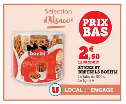 Hyper U BOEHLI Sticks et bretzels offre