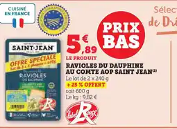 Hyper U SAINT JEAN Ravioles du dauphine au comte aop offre