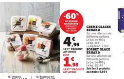 Hyper U ERHARD Sorbet glace offre