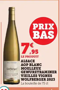 Hyper U Alsace aop blanc gewurztraminer vieilles vignes wolfberger 2023 offre