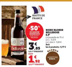U Express BELLEROSE Biere blonde offre