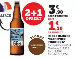 U Express TRADITION FISCHER 6 Biere blonde offre