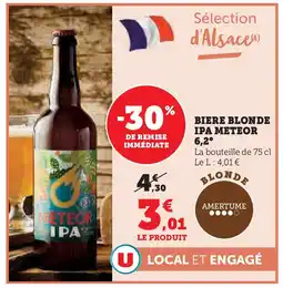 U Express IPA METEOR 6,2° Biere blonde offre