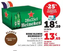U Express HEINEKEN 5° Biere blonde offre