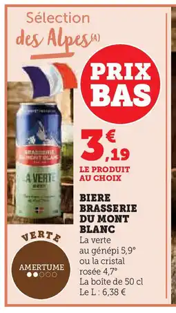 U Express MONT BLANC Biere brasserie offre