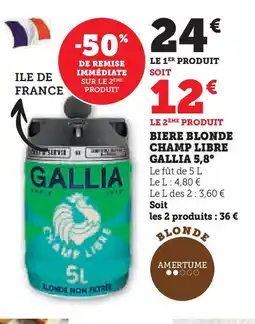 U Express GALLIA 5,8° Biere blonde champ libre offre