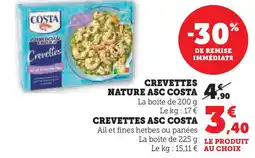 U Express COSTA Crevettes nature asc offre