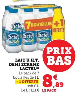U Express LACTEL Lait u.h.t. demi ecreme offre