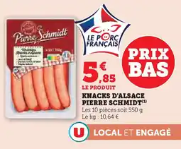 U Express PIERRE SCHMIDT Knacks d'alsace offre