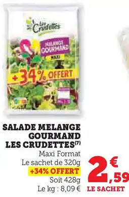 U Express LES CRUDETTES Salade melange gourmand offre
