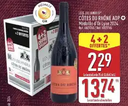 ALDI LES JULIANDES Côtes du rhône aop. offre