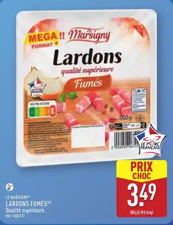 ALDI LE MARSIGNY Lardons fumés offre