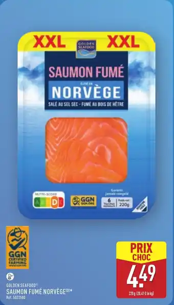 ALDI GOLDEN SEAFOOD Saumon fumé norvège offre