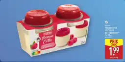 ALDI MILSANI Panna cotta et coulis de framboise offre