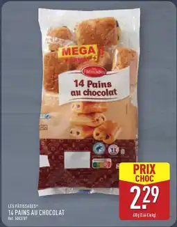 ALDI LES PÂTISSADES 14 pains au chocolat offre