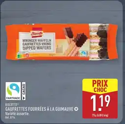 ALDI BISCOTTO Gaufrettes fourrées à la guimauve offre