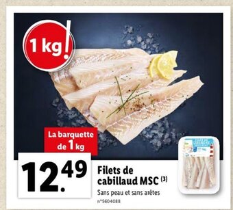 Lidl Filets de cabillaud MSC offre