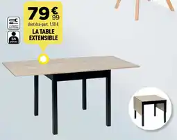 Centrakor La table extensible offre