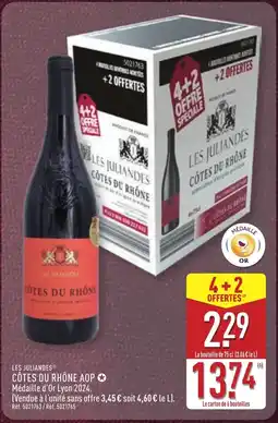 ALDI LES JULIANDES Côtes du rhône aop offre