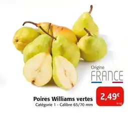 Colruyt Poires Williams vertes offre