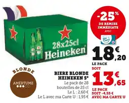 U Express Heineken Bière blonde 5° offre