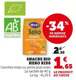 U Express Hero Kids Snacks Bio offre