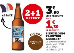 U Express Fischer Bière blonde tradition 6° offre