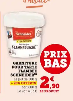 U Express Schneider Garniture pour tarte flambée offre