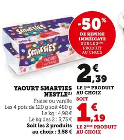 U Express Nestlé Yaourt Smarties offre