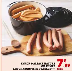 U Express Les Charcutiers d'Alsace Knack d'Alsace nature ou fumée offre