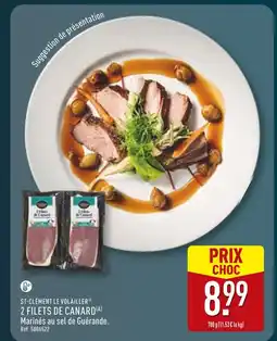 ALDI ST-CLÉMENT LE VOLAILLER 2 FILETS DE CANARD offre