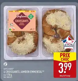 ALDI DAYLICIOUS 4 croissants jambon emmental offre