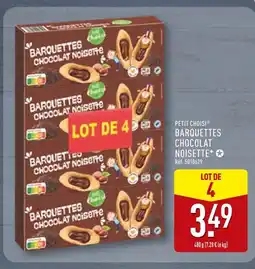 ALDI PETIT CHOISI Barquettes chocolat noisette offre