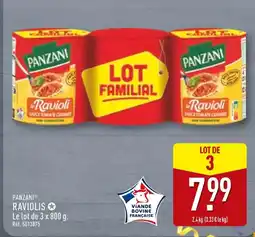 ALDI PANZANI Raviolis sauce tomate cuisinée offre